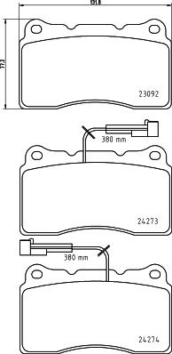 HELLA 8DB 355 012-291 - Brake Pad Set, disc brake autospares.lv