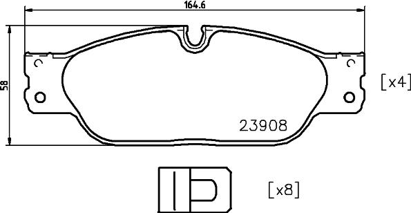 HELLA 8DB 355 012-251 - Brake Pad Set, disc brake autospares.lv