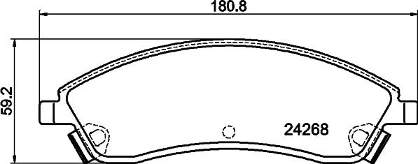 HELLA 8DB 355 012-221 - Brake Pad Set, disc brake autospares.lv