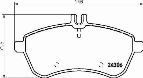 HELLA 8DB 355 012-751 - Brake Pad Set, disc brake autospares.lv