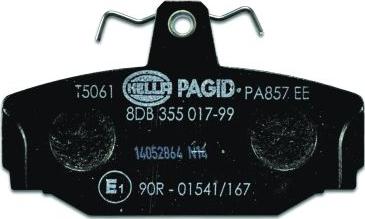 HELLA 8DB 355 017-991 - Brake Pad Set, disc brake autospares.lv