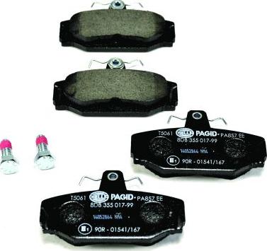 HELLA 8DB 355 017-991 - Brake Pad Set, disc brake autospares.lv