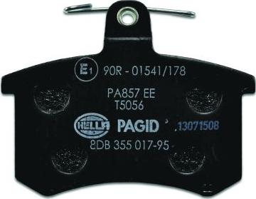 HELLA 8DB 355 017-951 - Brake Pad Set, disc brake autospares.lv