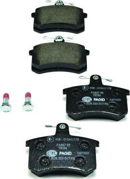 HELLA 8DB 355 017-951 - Brake Pad Set, disc brake autospares.lv