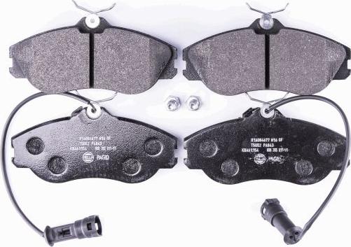 HELLA 8DB 355 017-911 - Brake Pad Set, disc brake autospares.lv