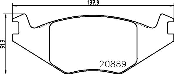 HELLA 8DB 355 017-491 - Brake Pad Set, disc brake autospares.lv
