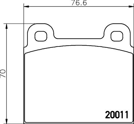 HELLA 8DB 355 017-451 - Brake Pad Set, disc brake autospares.lv