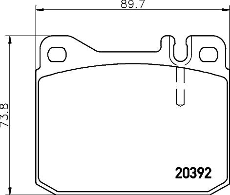 HELLA 8DB 355 017-461 - Brake Pad Set, disc brake autospares.lv