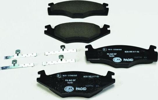 HELLA 8DB 355 017-501 - Brake Pad Set, disc brake autospares.lv