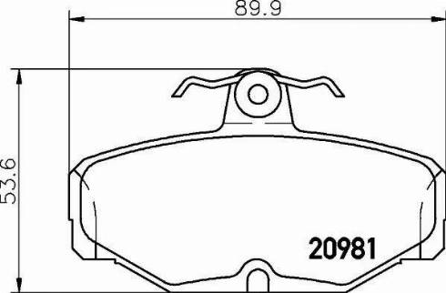 HELLA 8DB 355 017-621 - Brake Pad Set, disc brake autospares.lv