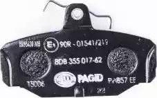 HELLA 8DB 355 017-621 - Brake Pad Set, disc brake autospares.lv