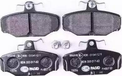 HELLA 8DB 355 017-621 - Brake Pad Set, disc brake autospares.lv