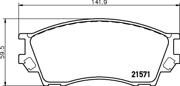 HELLA 8DB 355 017-091 - Brake Pad Set, disc brake autospares.lv