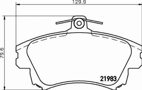 HELLA 8DB 355 017-041 - Brake Pad Set, disc brake autospares.lv