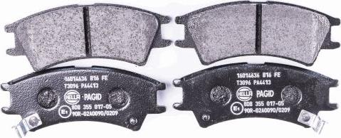 HELLA 8DB 355 017-051 - Brake Pad Set, disc brake autospares.lv