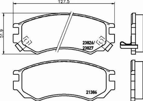 HELLA 8DB 355 017-061 - Brake Pad Set, disc brake autospares.lv