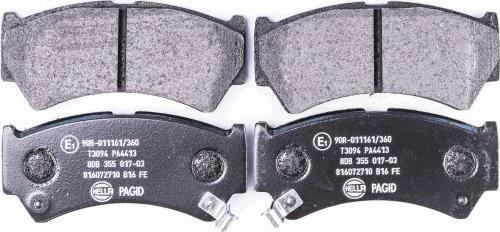 HELLA 8DB 355 017-031 - Brake Pad Set, disc brake autospares.lv