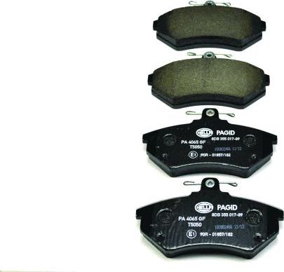 HELLA 8DB 355 017-891 - Brake Pad Set, disc brake autospares.lv