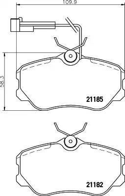 HELLA 8DB 355 017-831 - Brake Pad Set, disc brake autospares.lv