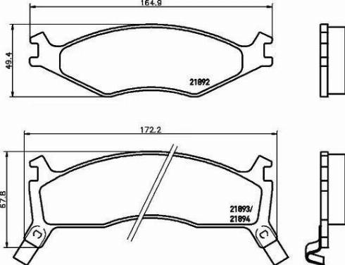 HELLA 8DB 355 017-301 - Brake Pad Set, disc brake autospares.lv