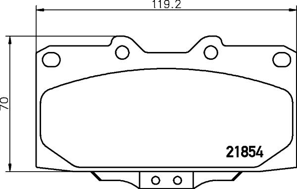 HELLA 8DB 355 029-921 - Brake Pad Set, disc brake autospares.lv