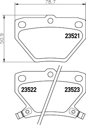 HELLA 8DB 355 017-221 - Brake Pad Set, disc brake autospares.lv