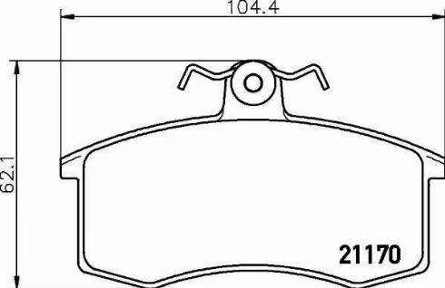 HELLA 8DB 355 017-731 - Brake Pad Set, disc brake autospares.lv