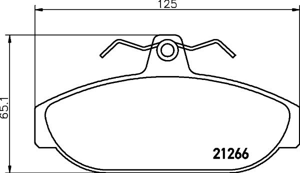 HELLA 8DB 355 017-721 - Brake Pad Set, disc brake autospares.lv