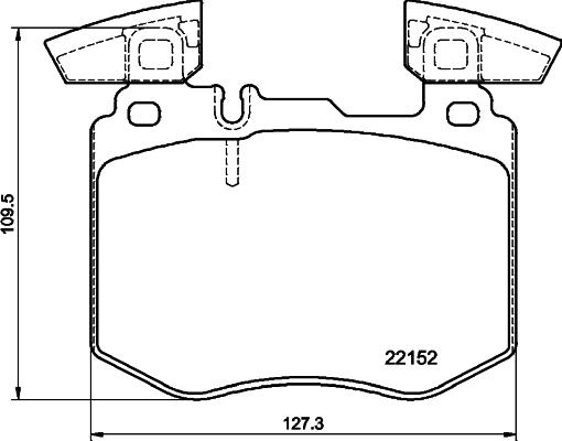 HELLA 8DB 355 039-981 - Brake Pad Set, disc brake autospares.lv