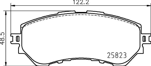 HELLA 8DB 355 039-561 - Brake Pad Set, disc brake autospares.lv