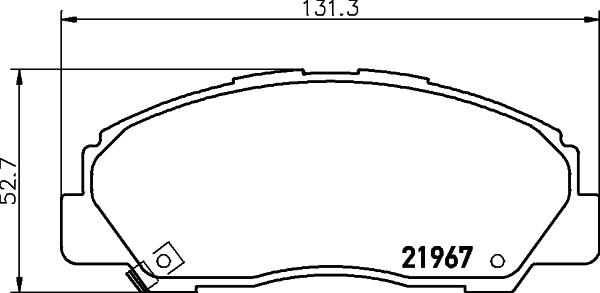 HELLA 8DB 355 039-611 - Brake Pad Set, disc brake autospares.lv