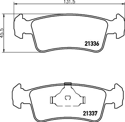 HELLA 8DB 355 039-621 - Brake Pad Set, disc brake autospares.lv