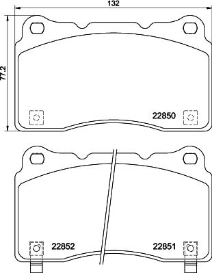 HELLA 8DB 355 039-151 - Brake Pad Set, disc brake autospares.lv