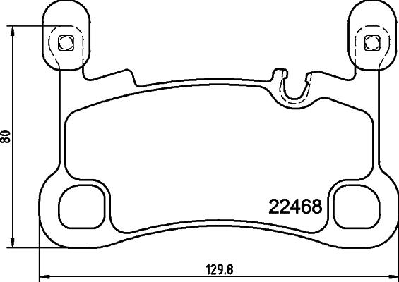 HELLA 8DB 355 039-111 - Brake Pad Set, disc brake autospares.lv