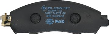 HELLA 8DB 355 039-331 - Brake Pad Set, disc brake autospares.lv