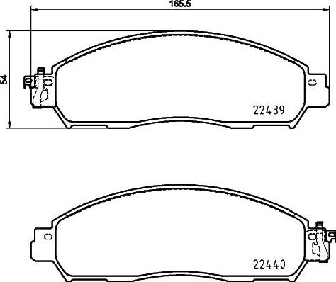 HELLA 8DB 355 039-331 - Brake Pad Set, disc brake autospares.lv