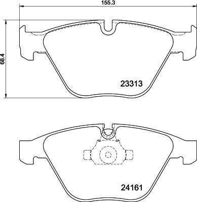 HELLA 8DB 355 039-241 - Brake Pad Set, disc brake autospares.lv