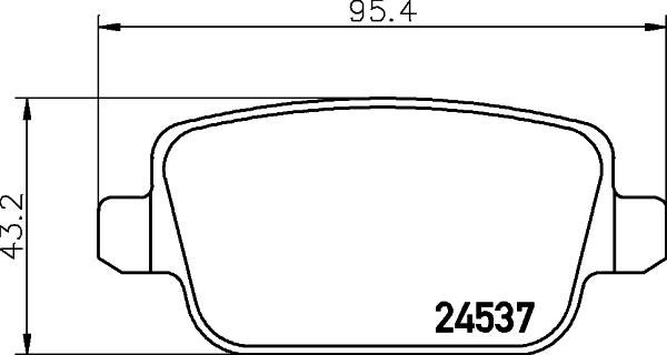 HELLA 8DB 355 039-701 - Brake Pad Set, disc brake autospares.lv