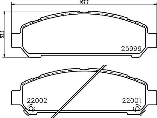 HELLA 8DB 355 036-941 - Brake Pad Set, disc brake autospares.lv