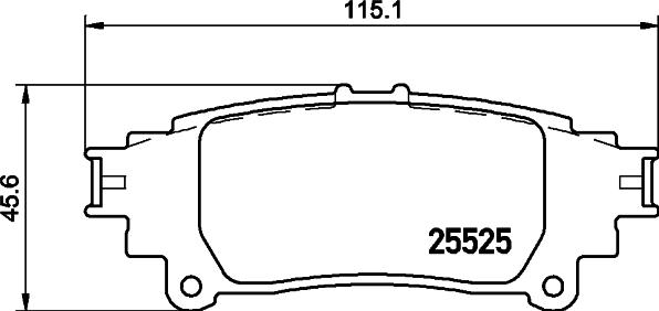 HELLA 8DB 355 036-931 - Brake Pad Set, disc brake autospares.lv