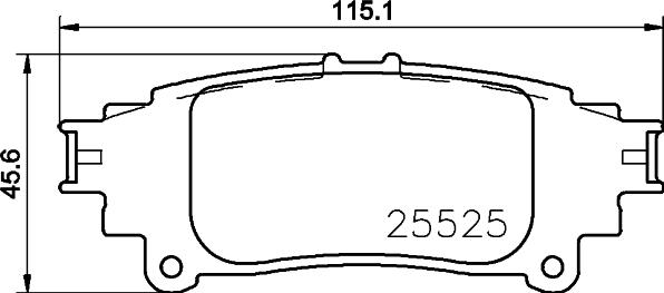 HELLA 8DB 355 036-921 - Brake Pad Set, disc brake autospares.lv