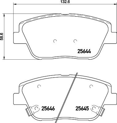 HELLA 8DB 355 030-441 - Brake Pad Set, disc brake autospares.lv