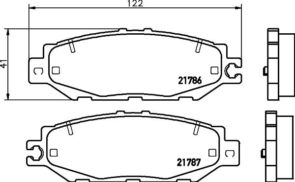 HELLA 8DB 355 030-541 - Brake Pad Set, disc brake autospares.lv