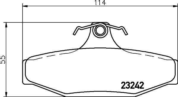 HELLA 8DB 355 030-021 - Brake Pad Set, disc brake autospares.lv