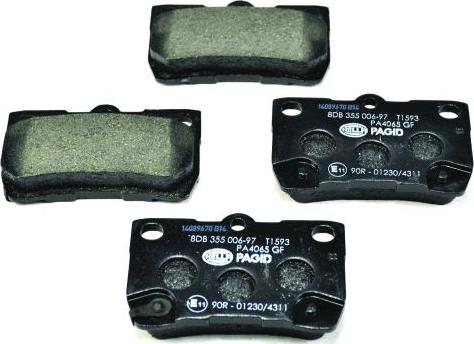 HELLA 8DB 355 030-381 - Brake Pad Set, disc brake autospares.lv