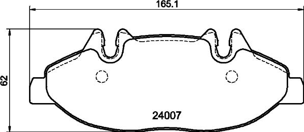 HELLA 8DB 355 030-701 - Brake Pad Set, disc brake autospares.lv