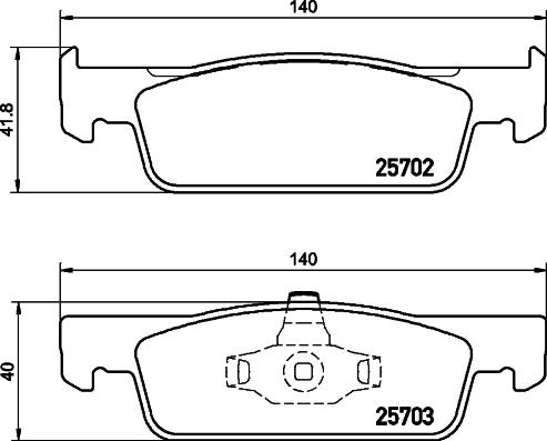 HELLA 8DB 355 031-901 - Brake Pad Set, disc brake autospares.lv