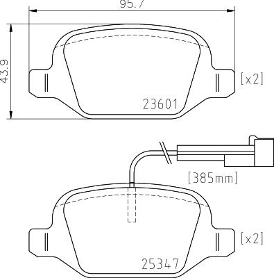 HELLA 8DB 355 031-561 - Brake Pad Set, disc brake autospares.lv