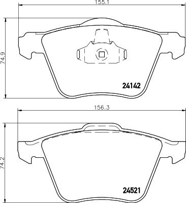 HELLA 8DB 355 031-081 - Brake Pad Set, disc brake autospares.lv