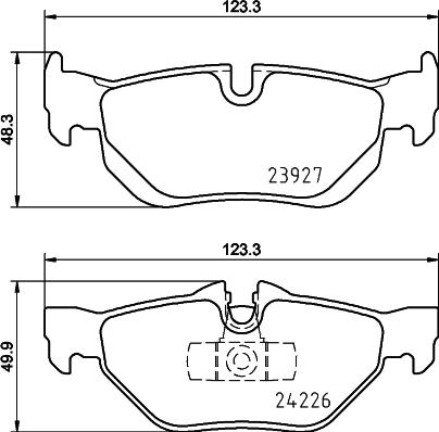 HELLA 8DB 355 031-781 - Brake Pad Set, disc brake autospares.lv